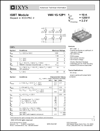 VWI15-12P1 datasheet: 1200V IGBT module VWI15-12P1