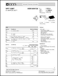 IXER60N120 datasheet: 1200V NPT IGBT IXER60N120