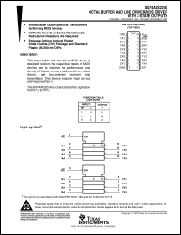 SN74ALS2240N datasheet:  OCTAL BUFFERS/DRIVERS WITH 3-STATE OUTPUTS SN74ALS2240N