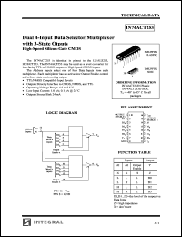 IN74ACT253DW datasheet: Dual 4-input data selector/multiplexer with 3-state outputs high-speed silicon-gate CMOS IN74ACT253DW
