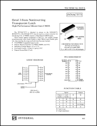 IN74ACT573DW datasheet: Octal 3-state noninverting transparent latch high-performance silicon-gate CMOS IN74ACT573DW