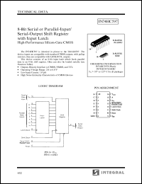 IN74HC597D datasheet: 8-bit serial or parallel-input/serial-output shift register with input latch, high-performance silicon-gate CMOS IN74HC597D