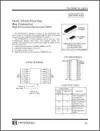 IN74HC620N datasheet: Octal 3-state inverting bus transceiver, high-performance silicon-gate CMOS IN74HC620N