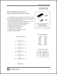 IN74HCU04D datasheet: Hex unbuffered inverters, high-performance silicon-gate CMOS IN74HCU04D