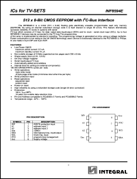 INF8594E datasheet: 512 x 8-bit CMOS EEPROM with IIC-bus interface INF8594E