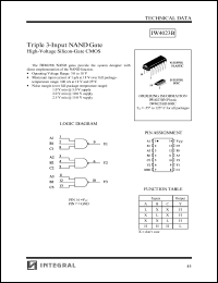 IW4023BD datasheet: Triple 3-input NAND gate, high-voltage silicon-gate CMOS IW4023BD
