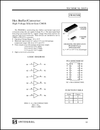 IW4050BN datasheet: Hex buffer/converter, high-voltage silicon-gate CMOS IW4050BN