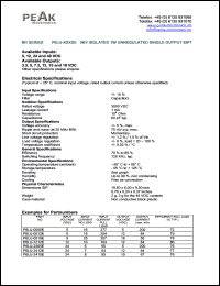 P6LU-0518E datasheet: Input voltage:5V, output voltage 18V (55mA), 3KV isolated 1W unregulated single  output P6LU-0518E
