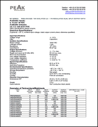 P6DG1205ZS datasheet: Input voltage:12V, output voltage 5/5V (100/100mA), 1KV isolated 0.6-1W regulated dual split output P6DG1205ZS