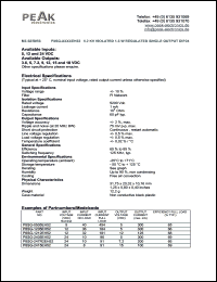 P8SG-1205EH52 datasheet: Input voltage:12V, output voltage 5V (300mA), 5.2KV isolated 1.5W regulated single output P8SG-1205EH52