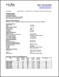 P8SG-0505Z datasheet: Input voltage:5V, output voltage +/-5V (+/-150mA), 1KV isolated 1.5W regulated dual output P8SG-0505Z