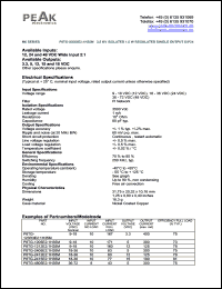 P8TG-123R3E2:1H35M datasheet: Input voltage:9-18V, output voltage 3.3V (400mA), 3.5KV isolated 1.5W regulated single output P8TG-123R3E2:1H35M