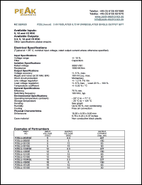 PZ5LU-123R3E datasheet: Input voltage:12V, output voltage 3.3V (227mA), 3KV isolated 0.75W unregulated single output PZ5LU-123R3E