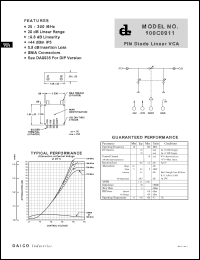 100C0911 datasheet: 20-300MHz PIN diode linear VCA 100C0911