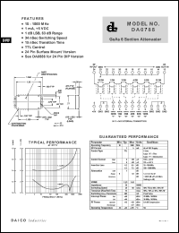 DA0786 datasheet: 10-1000MHz GaAs 6 section attenuator DA0786