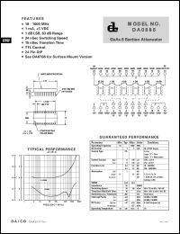 DA0886 datasheet: 10-1000MHz GaAs 6 section attenuator DA0886