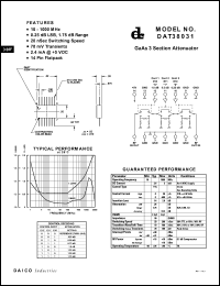 DAT38031 datasheet: 10-1000MHz GaAs 3 section attenuator DAT38031