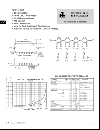 DAT49064 datasheet: 2500MHz 4 section attenuator DAT49064