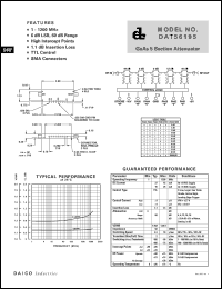 DAT51995 datasheet: 1-1200MHz GaAs 5 section attenuator DAT51995