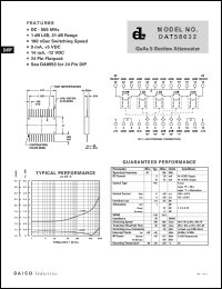 DAT58032 datasheet: 500MHz GaAs 5 section attenuator DAT58032