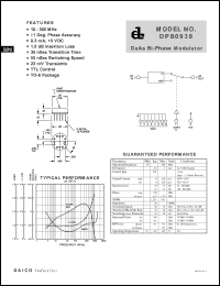 DBP0938 datasheet: 10-500MHz GaAs Bi-phase modulator DBP0938