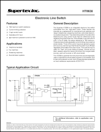 HT0638LG datasheet: 375V electronic line switch HT0638LG