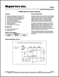 HV9904X datasheet: 10-400V multi converter controller HV9904X