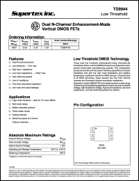 TD9944TG datasheet: 240V dual N-channel enhancement-mode vertical DMOS FET TD9944TG