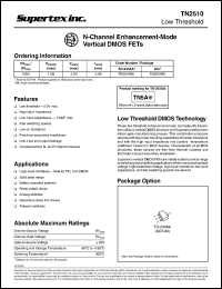 TN2510ND datasheet: 40V N-channel enhancement-mode vertical DMOS FET TN2510ND