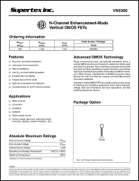 VN0300L datasheet: 30V N-channel enhancement-mode vertical DMOS FET VN0300L