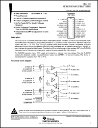 TLS1233 datasheet: Video preamplifier system TLS1233