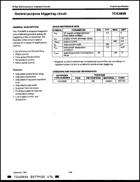 TCA280B datasheet: General-purpose triggering circuit TCA280B