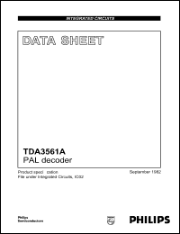 TDA3561A datasheet: PAL decoder TDA3561A