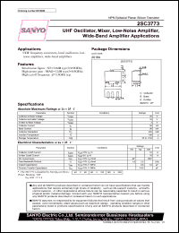 2SC3773 datasheet: NPN transistor for UHF oscillator, mixer, low-noise amplifier, wide-band amplifier applications 2SC3773