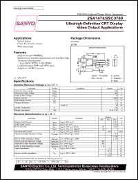 2SC3780 datasheet: NPN transistors for ultrahigh-definition CRT display video output applications 2SC3780