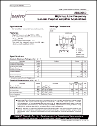 2SC3650 datasheet: NPN transistor for low-frequency general-purpose amplifier applications 2SC3650