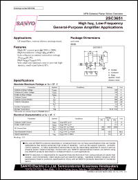 2SC3651 datasheet: NPN transistor for low-frequency general-purpose amplifier applications 2SC3651
