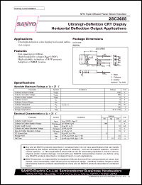 2SC3685 datasheet: NPN transistor for ultrahigh-definition CRT display horizontal deflection output applications 2SC3685