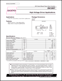 2SC2857 datasheet: NPN transistor for high-voltage driver applications 2SC2857