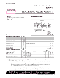 2SC3083 datasheet: NPN transistor for 400V/6A switching regulator applications 2SC3083