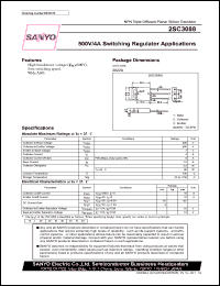 2SC3088 datasheet: NPN transistor for 500V/4A switching regulator applications 2SC3088