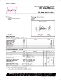 2SA1392 datasheet: PNP transistor for AF amp applications 2SA1392