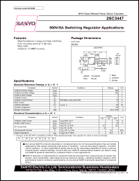 2SC3447 datasheet: NPN transistor for 500V/5A for switching regulator applications 2SC3447