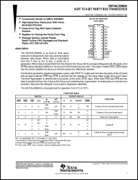 SN74ALS29833DWR datasheet:  8-BIT TO 9-BIT PARITY TRANSCEIVERS SN74ALS29833DWR