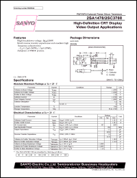 2SA1478 datasheet: PNP transistor for high-definition CRT display video output applications 2SA1478