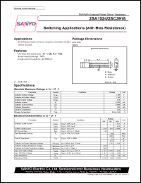 2SA1524 datasheet: PNP transistor for switching applications (with bias resistance) 2SA1524