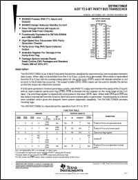 SN74BCT29834DW datasheet:  8-BIT TO 9-BIT PARITY TRANSCEIVERS SN74BCT29834DW