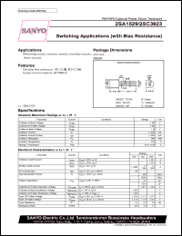 2SC3923 datasheet: NPN transistor for switching applications (with bias resistance) 2SC3923