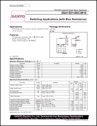 2SC3915 datasheet: NPN transistor for switching applications (with bias resistance) 2SC3915
