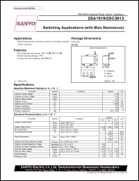 2SC3913 datasheet: NPN transistor for switching applications (with bias resistance) 2SC3913